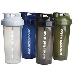 Smartshake Lite 4-Pack Protein Shaker garrafa de 800 ml - 27 oz - Leakproof Screw-on Lid - BPA Free - Unisex - Mist Gray, Exército Verde, Preto, Azul Marinha