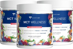 Gundry MD MCT bem-estar em pó para apoiar a energia, produção de cetona e saúde do cérebro, Keto Friendly, livre de açúcar (90 dia de fornecimento, limonada de melancia)