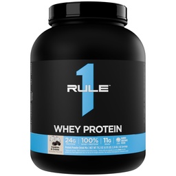 Regra 1 Whey Protein – 24g Fast-Acting Protein from All-Whey Sources with Naturalmente Occurring EAAs & BCAAs for Workout Recovery or Anytime Use (5 libras*, cookies & Crème)