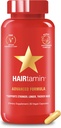 Hairtamin Vitaminas do cabelo Vegan para o crescimento mais rápido do cabelo