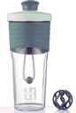 Garrafa Shaker de 2a geração para proteína com bola de mistura - perfeito para treinos e uso ao ar livre, 24-onças Whey Protein Shaker com medição clara (verde preto)