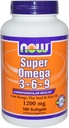 Super Omega 3-6-9 1200mg 180 Softgels (Pack de 2)