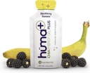Huma Plus (Eletrólitos duplos) - Chia Energy Gel, BlackBerry Banana, 12 Gels - Friendly estômago, Geles de energia de alimentos reais