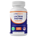Enzima de Lactase Vitamática 9000 FCC 240 Comprimidos - Cápsulas de alívio da intolerância à lactose