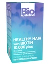 Bio Nutrição Sustentação saudável do cabelo com Biotin 60 Cápsulas vegetarianas