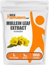 BulkSuplements.com Mullein Leaf Extract - Verbascum Thapsus, Mullein Supplement - Suplemento de ervas para suporte imunológico - Sem glúten, 1g por serviço, 1kg (2,2 lbs) (Pacote de 1)