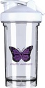 Epilepsia Conscientização 18 Ounce Shaker Bebida Misturador à prova de vazamentos pré treino Protein Shakes Refeição Substituição Shakes garrafas 500ML/18 Oz Branco
