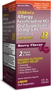 TARO Crianças 12HR Alergia Alívio Não-drogado Anti-histamínico líquido, sabor de cereja, livre de álcool, Dye-Free & Açúcar, Fexofenadina HCl (4 onças)