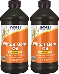 Now Supplements, óleo de germe de trigo com ácidos gordos essenciais (EFAs), óleo nutricional, 16-onça (Pacote de 2)