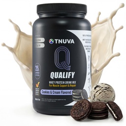 Cookies & Cream Protein Powder. 25g Protein Shake Powder para recuperação pós treino, smoothie & Baking. Glúten & Açúcar Livre, Altamente Kosher, Aminoácidos (5,5g BCAA, 2,7g Leucina), 23 Servimentos