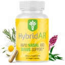 HybridaR Rapid Sinus Relief and Calm – Fast Action Non-Drowsy Sinus Support and Medicine - Descongestionantes naturais para adultos com anti-histamínico, quercetina e Butterbur para alergias - 30 Cápsulas
