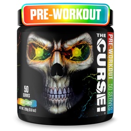 JNX SPORTS A Maldição! Pó pré-treino para homens e mulheres, cafeína, beta-alanina, creatina, L-citrulina, 50 Servings, sabor doce azedo – aumentar a energia, força e foco