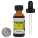 Solução de Iodo de Lugol / 2% / 1 Oz em uma garrafa de vidro âmbar / Dropper grátis