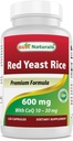Best Naturals Red Yeast Rice com CoQ10, 120 Cápsulas - Fórmula Cardiovascular contém 600 mg de Red Yeast Rice ans 30 mg de CoQ10