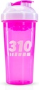 310 Nutrition Protein Shaker Garrafa - Shaker garrafa Blender durável para pós de proteína de substituição de refeições, mistura de limonada, e pré-treino - BPA-livre & lava-louças Copo misturador seguro - rosa