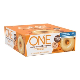 ONE Protein Bars, Maple Glazed Doughnut, Gluten Free com 20g de proteína e 1g de açúcar, Pantry Staples, 2.12 oz (12 contagem)