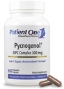 Paciente Um Pycnogenol OPC Complex 300mg suplemento para apoiar a saúde vascular e saudável envelhecimento * . . Bark de pinheiro marítimo francês e mais 60 cápsulas