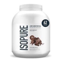 Isopure Baixo carboidrato 100% Puro soro isolate proteína pó, Lactose livre, sem glúten, com vitaminas, chocolate holandês, 25g proteína por serviço, 4,5 Lbs, 62 Servings (Pacote de Maio Vary)