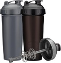 [2-Pack] 28-ounce Shaker Garrafa de Agitação de Proteínas com Action-Rod Wire Mixer Os copos de Agitação são BPA Livre e Lava-louças Seguras .