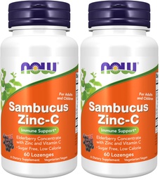 AGORA Suplementos, Sambucus Zinc-C com concentrado de amora e vitamina C, 60 Lozenges (Pacote de 2)