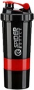 5 Em 1 garrafa Shaker Protein - garrafa Shaker série profissional para batidos protein e garrafa de ginástica pré-treino, com armazenamento em pó, bandeja de pílulas, bola de mistura, copo de shakes (vermelho)
