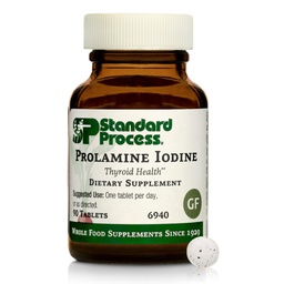 Iodo de prolamina de processo padrão - Suplemento de saúde da tireóide - Apoio endócrino essencial com iodo - Gluten-Free, Non-Dairy, & Non-Soy - 90 Comprimidos (90 Servings)