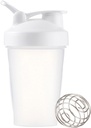 Garrafa Shaker 12 onças Protein Shaker garrafa de plástico para pré e pós treino com Twist e Lock Protein Box Armazenamento, Garrafa Fitness portátil para fitness entusiastas Atletas (branco, 12 oz)