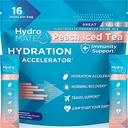 HydroMATE Electrolyte Powder Peach Tea Hydration Packets baixa quantidade de açúcar 16