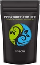 Prescrito para a vida Pó de Niacin (Vitamina B3 para a saúde da pele e apoio digestivo) Vegan, Gluten Free, Não GMO
