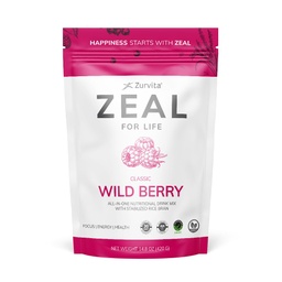 Zurvita - Zeal for Life 30-Day Wellness Bag - Wild Berry (Classic) - Suplemento Nutricional para Vitalidade, Imunidade e Bem-Estar - 420 Grams