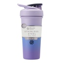 BlenderBottle Sport Sleek garrafa de shaker de aço inoxidável isolado com fio Whisk, 25-ounce, lavanda Ombre – Protein Shakes & Hydration para atletas e fitness entusiastas, fácil mistura, Slim fácil de segurar, mantém bebidas frias, tampa bloqueável