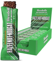 Bares de proteína Vegan Bares Avelã & Nougat - 12 Contagem, Barras de 1,9 oz - Características Barra de proteína baseada em plantas com 15g de proteína - Chocolate Snacks de proteína com apenas 1g de açúcares totais - Ideal para