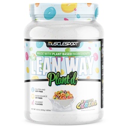 Musclesport Lean Way Plant Protein - Proteína de Ervilha e Brown Rice Protein Blend, com Adicionado CLA, MCT e L-Carnitina - 20 Servimentos (Cérebro de Fruidade)
