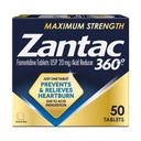 Comprimidos de dosagem máxima Zantac 360, contagem de 50, prevenção e alívio da azia, comprimidos de 20 mg