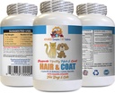 cat Hair and Skin Supplement - Animais de estimação Hair and Coat Boost - para cães e gatos - Suporta unhas de cabelo de pele saudável - gato Pele saudável - 1 garrafa (60 comprimidos)