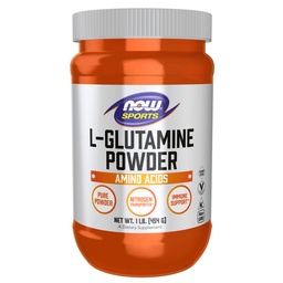 NOW Foods Sports Nutrition, L-Glutamina Pure Powder, Nitrogen Transportador*, Amino Acid, 1-Libra
