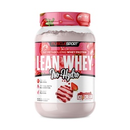 Musclesport Lean Whey RevolutionTM Protein Powder - Whey Protein Isolate - Baixa Caloria, Baixo Carbo, Baixa Gordura, Incredible Flavors - 25g Protein per Scoop (2LB, Strawberry)