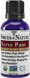 Forças da Natureza Nerve Pain Management, Relief Tópico Orgânico para Neuropatia e Nerve Desconforto, Medicina homeopática apoia alívio de dores de tiro para costas, mãos, pernas e pés, 1 fl oz