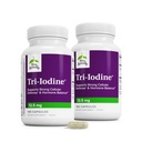 Terry Naturalmente Tri-Iodina - Ajuda saúde da tireóide com iodeto de potássio e iodeto de sódio - Ajuda equilíbrio hormonal com iodo molecular de Kelp - Cérebro e suporte energético - 12,5mg, 180 cápsulas (Pacote de 2)