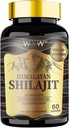 WXW Himalayan Shilajit Gummies, 60 contagem, sabor de mirtilo, apoios após o treinamento Recuperação, sistema imunológico, digestão, mente e memória, coração saudável, habilidades cognitivas (1 garrafa, ouro Shilajit)