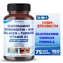 Glucosamina Condroitin HSH Collagen Turmeric - Apoio à Saúde Conjunta