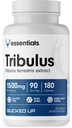 Bucked Up Tribulus 1500mg por serviço, Essentials (90 Servings, 180 Cápsulas)