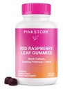 Cegonha rosa Red Pastilhas de Framboesa - Terceira Trimester Labor Prep + Pós-parto Mood Essentials com óleo de Primrose noite + Cohosh preto - 60 Vegan Gummy Suplementos, Não-GMO