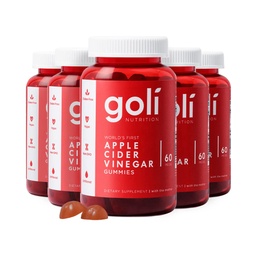 Goli Apple Cider Vinagre Vitaminas Gummy - 300 Contagem - Vitamina B12, Gelatina-livre, Sem glúten, Vegan & Não-GMO