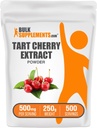 BulkSuplementos.com Tart Cherry Extract Powder - Tart Cherry Supplement, Suplemento de ervas - Fonte antioxidante, sem glúten, 500mg por serviço, 250g (8.8 oz) (Pack of 1)