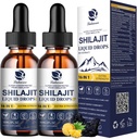 Lukaree 16-em-1 Shilajit Drops para homens e mulheres, Ashwagandha, Ginseng, Açafrão, Rhodiola, Amla, Sea Moss, Suplemento de Vitamina Líquida com 85+ Trace Minerals e Ácido Fulvico, 2 FL Oz (2 Pack)