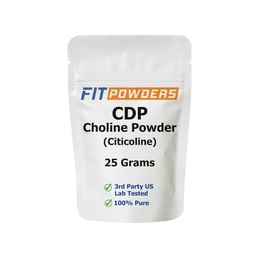 Pó de Citolina, CDP Pó de Colina Pura com Escopo, Não-GMO, Suplemento Cognitivo para Memória e Aprendizagem (25 Grams)