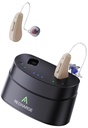 2024 Upgraded RIC Hearing Aids for Seniors Rechargeable Rechargeable Receptor-in-Canal OTC Hearing Aid with Ruise Cancelling-Nearly Invisible Digital Hearing Aid Adapta-se a perda auditiva leve a grave