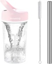 Garrafa de Shaker Elétrico, Garrafas de Shaker para Shakes Protein, Garrafa de Shaker Blender para Pré-Trabalho, Copos de Shaker Recarregáveis, BPA-free Mixer Garrafas para Protein Powder, Whey, e Outros Suplementos