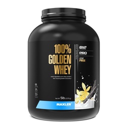 Maxler 100% Golden Whey Protein - 24g of Protein per Serving - Premium Whey Protein Powder for Pre Post Treinout - Rápido-Absorvendo Whey Concentrate Isolate Hydrolysate Blend - French Vanilla Protein 5lb